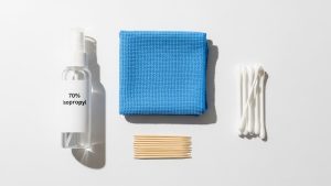 Using the correct supplies like 70% alcohol is essential to clean your tech gadgets safely.