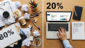 Conducting a time audit is essential to implement 80/20 rule productivity strategies.