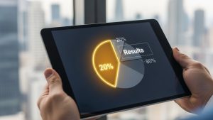 The difference between the vital few and trivial many in 80/20 rule productivity.