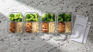 Meal prepping eliminates daily choices, a key strategy to overcome decision fatigue.