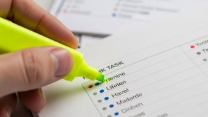 Color coding your to-do list helps visualize the Eisenhower Matrix priorities instantly.