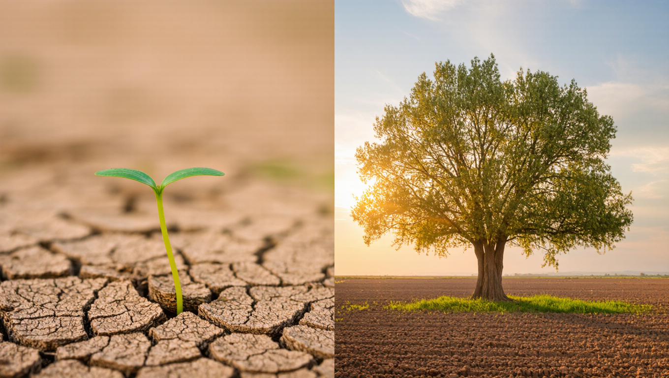 A visual representation of growth showing how to build good habits over time.