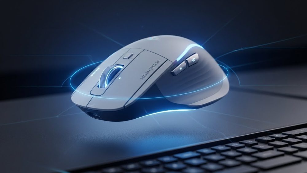 A cinematic shot of the productivity mouse featured in this Logitech MX Master 3S review.