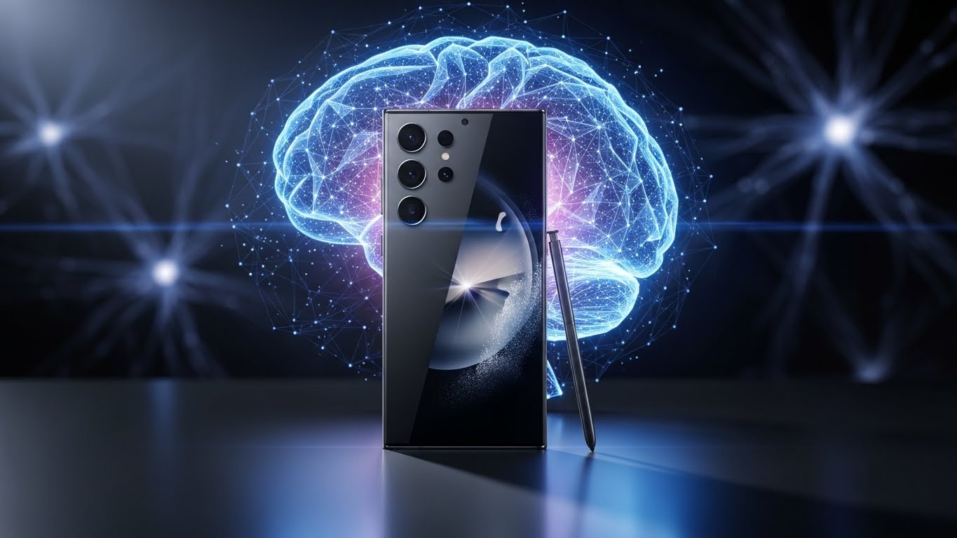 A premium shot of the AI-powered smartphone featured in this Samsung Galaxy S24 Ultra review.