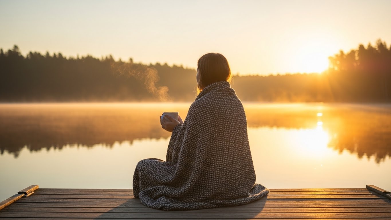A peaceful scene of relaxation symbolizing the journey to recover from burnout.